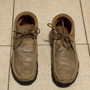 Twisted x Bomber Boys Leather Driving Mocs D Toe  Size 6 Width M